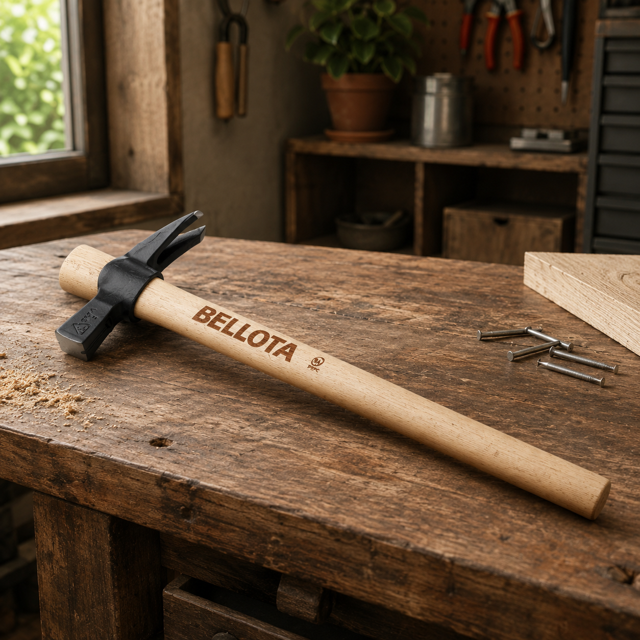 Martello da Muratore Bellota 300 g con Manico in Legno