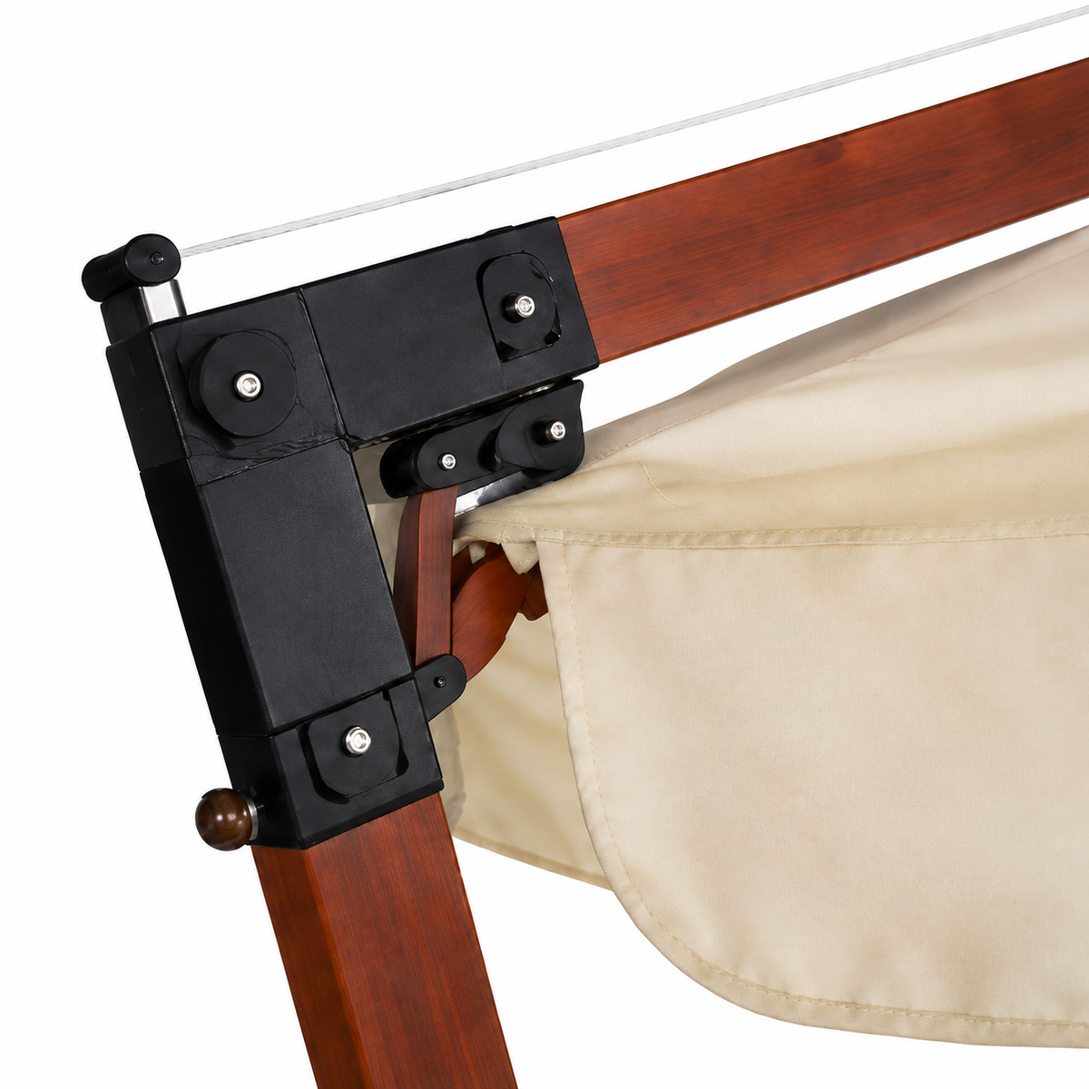Ombrellone Decentrato Samoa Ø3 m in Legno con Arganello