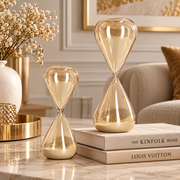 Clessidra Decorativa Kronos Ambra-Bianco in Vetro – 2 Dimensioni