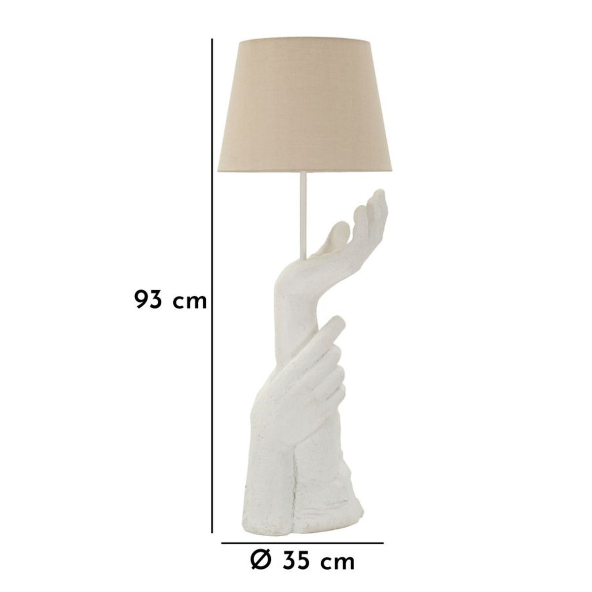 Lampada da Tavolo Life Ø35x93 cm con Base Scultorea a Mano