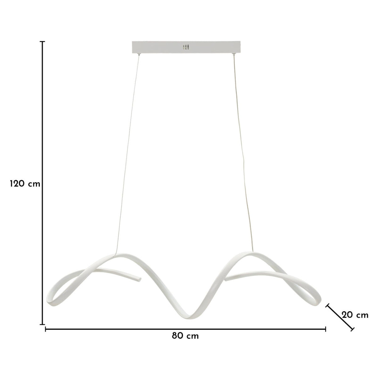 Lampadario LED Uter Bianco 80x20x120 cm – 3 Temperature di Colore