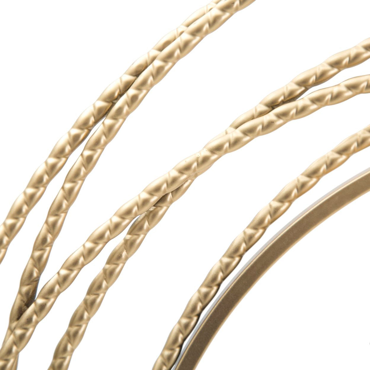 Orologio da Parete Gold Strips Ø50 cm Oro Design a Cerchi Intrecciati
