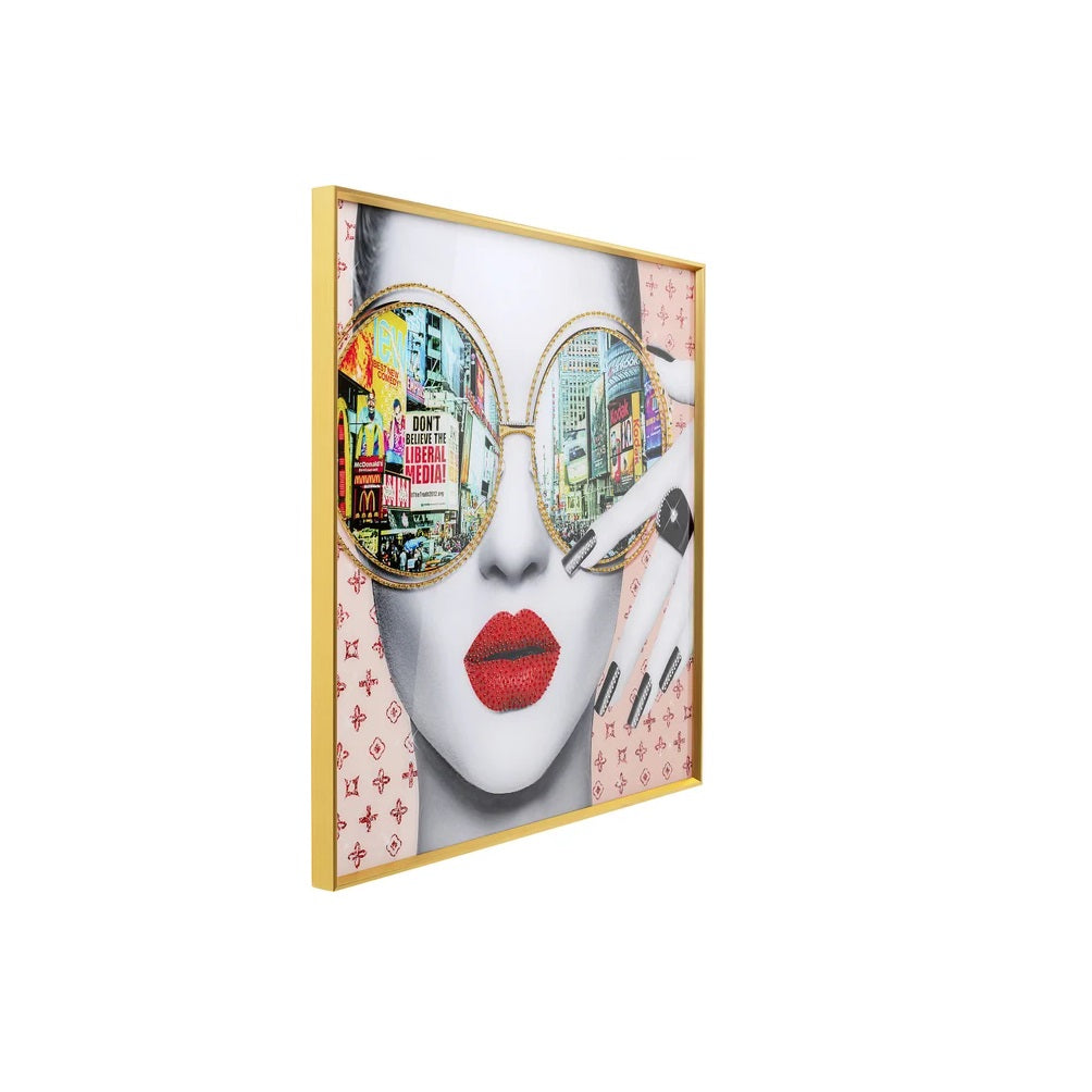 Quadro vetro Times Square View 50x50cm