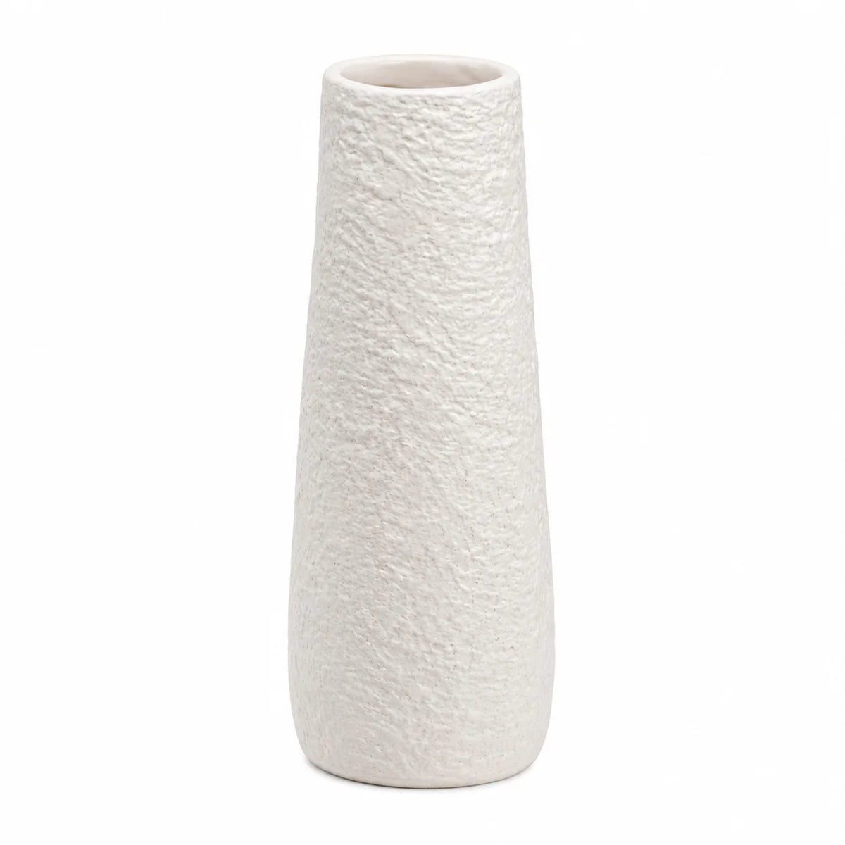 Set Decorativo Vaso Hisar Bianco H25 con Tulipani Artificiali Olis 40 cm