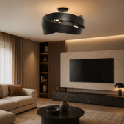 Lampada da Soffitto Lampadario Tornado 3xE27 Nero