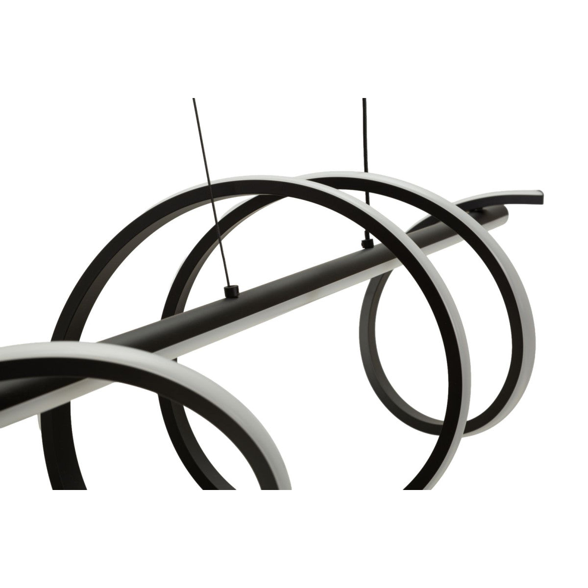 Lampadario LED Spiral Nero e Bianco 101x25x30cm 65W