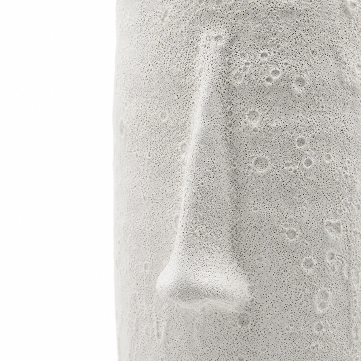 Vaso Fenice con Naso Bianco H 30 cm Ø 17 cm In Ceramica