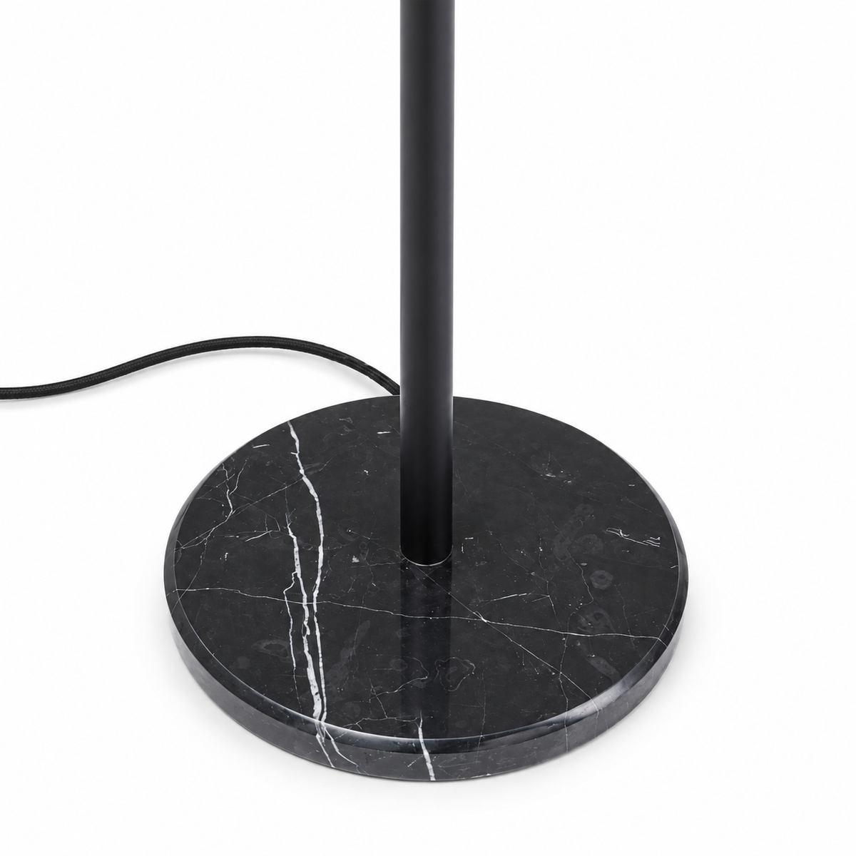 Lampada da Terra Scala Balls Nera 160 cm con 6 Sfere in Vetro e Base in Marmo