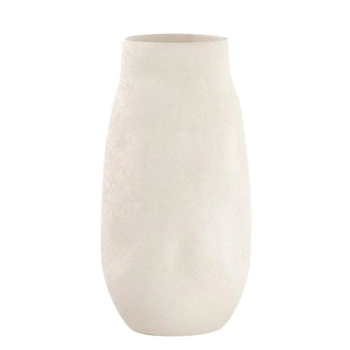 Vaso Decorativo Bianco Opaco In Ceramica