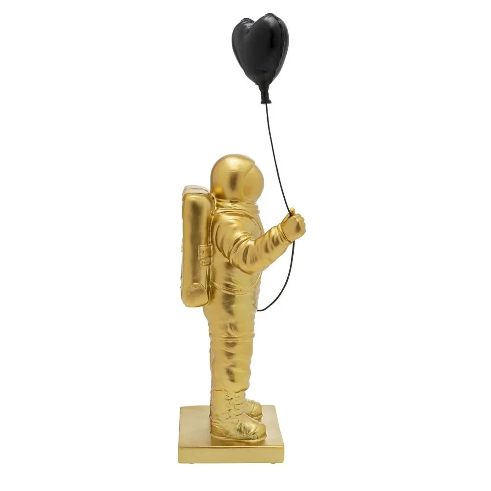 Set Decorativo Astronauta Balloon Oro con Libro Il Mondo Secondo Karl