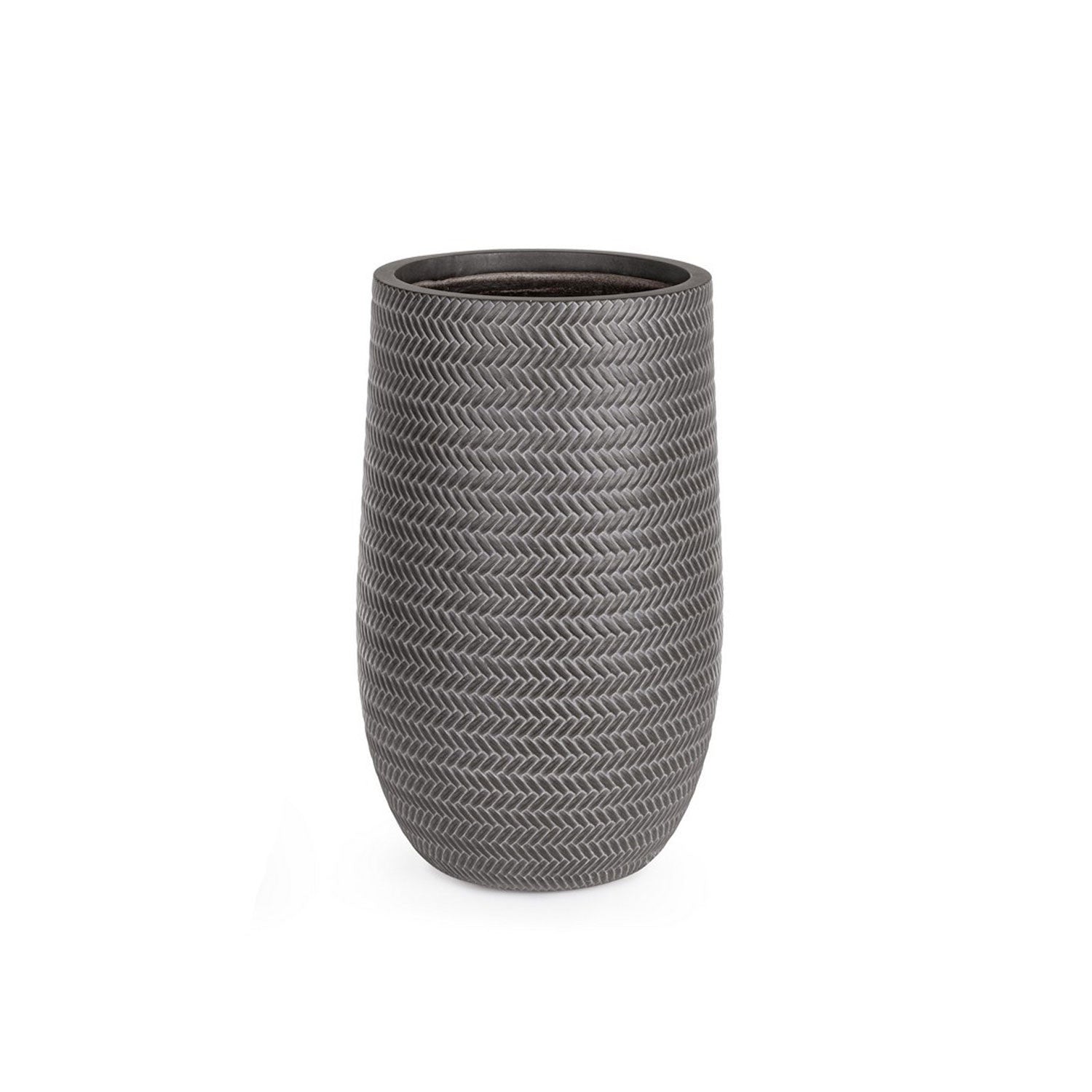 Vaso Tressage Alto Grigio cm 40 x h.75