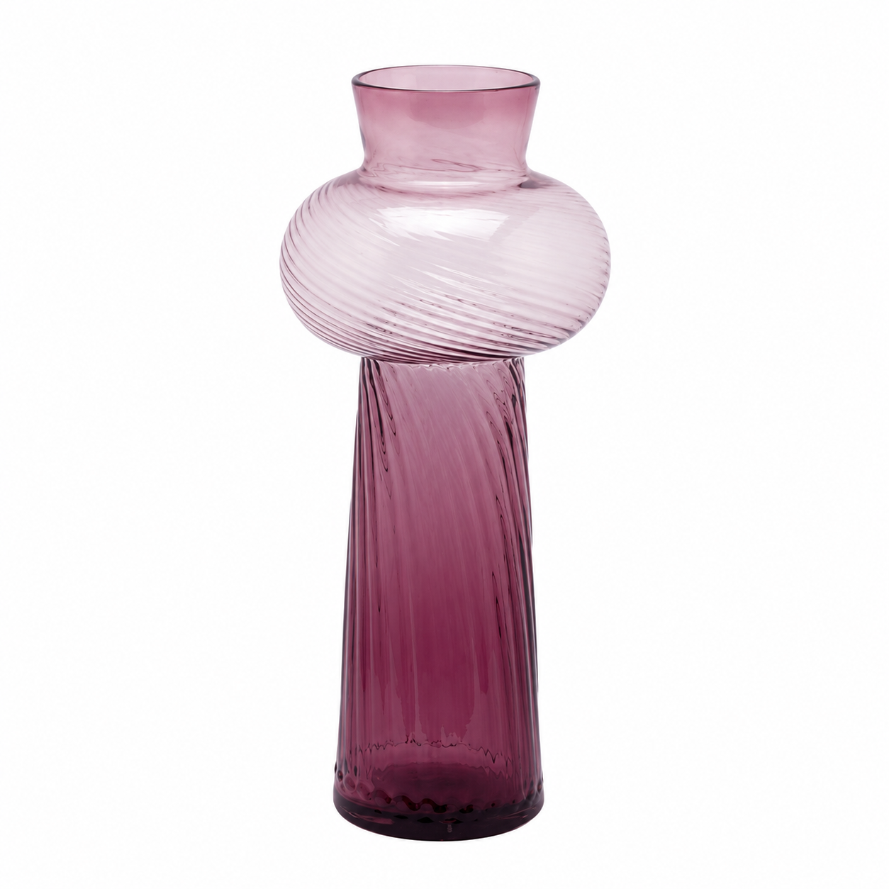 Vaso Bolla in Vetro Rosa Antico H 41 cm Ø 19 cm