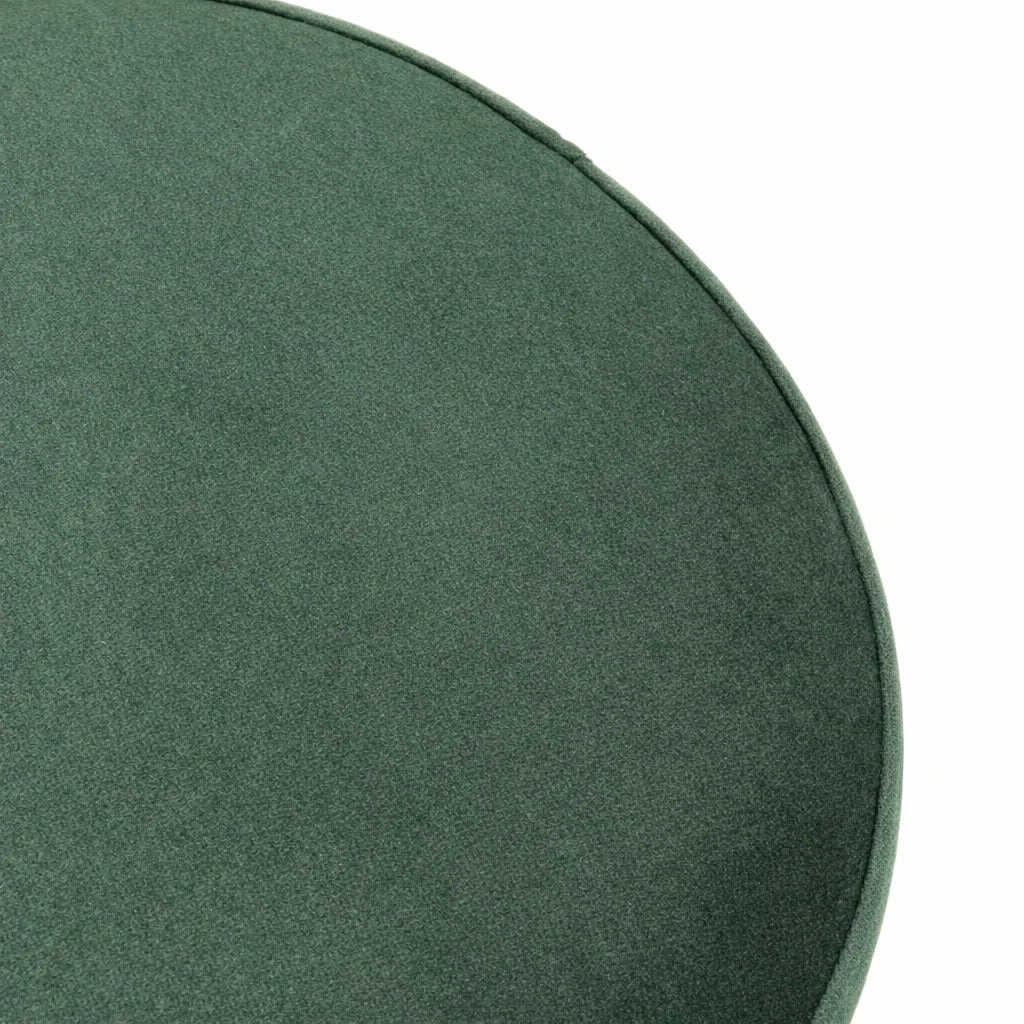 Set Arredo Nucleos con Specchio Rotondo Oro Ø70 cm e Pouf Cherry Verde Ø35 cm