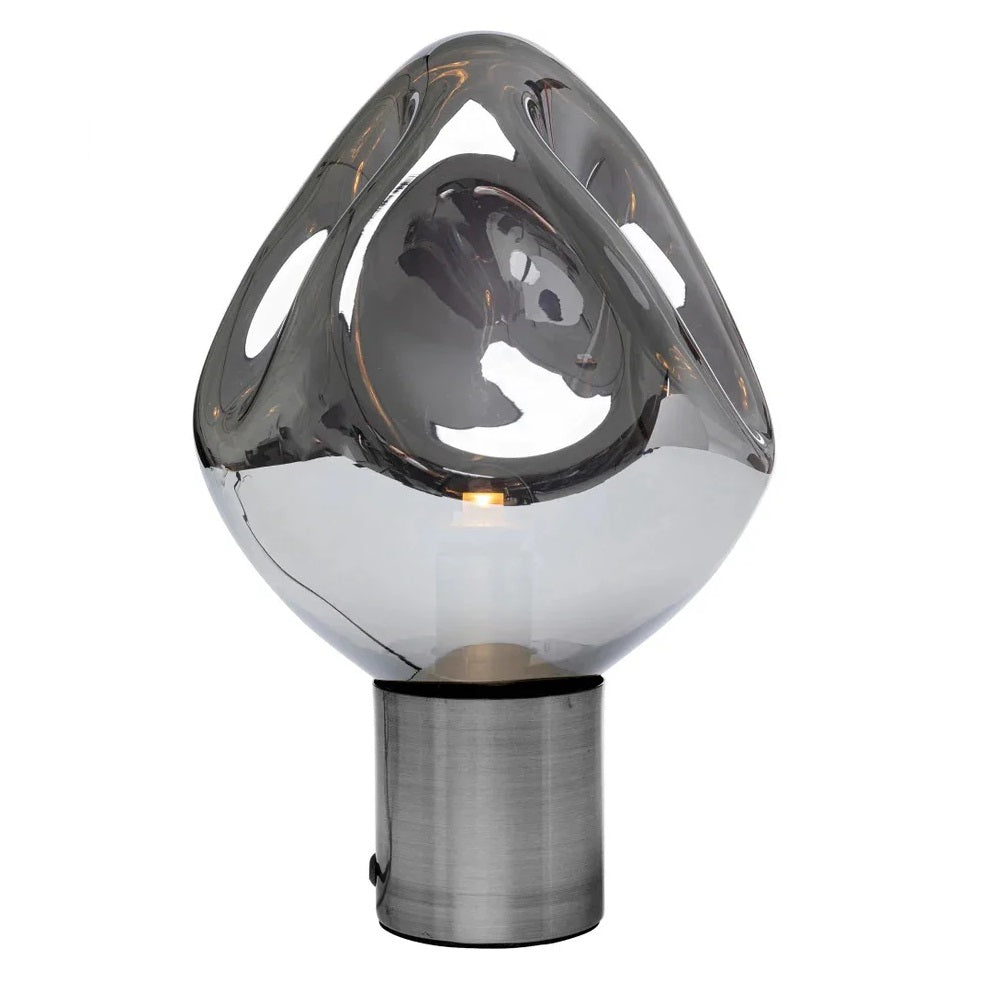 Lampada da tavolo Supernova Smoky Design Organico in Vetro Fumé 38cm