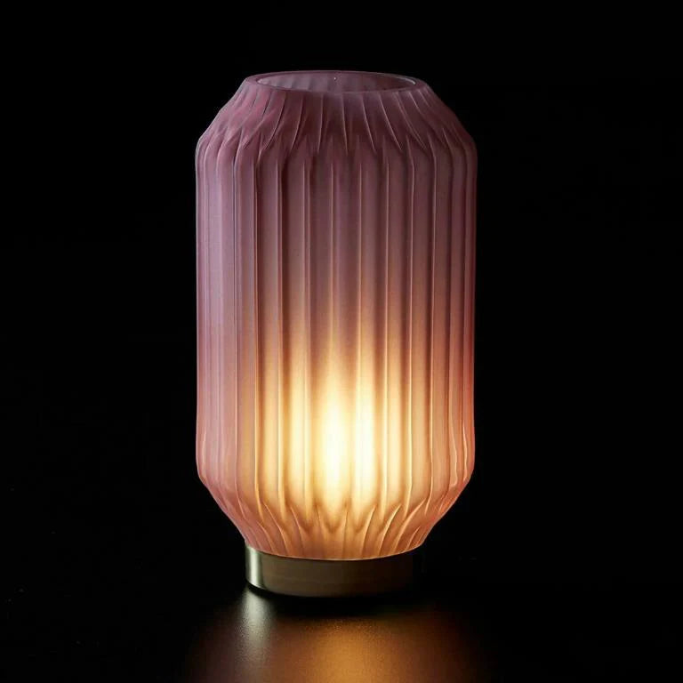 Lampada da Tavolo Bright Rosa con Base Oro H26 cm Design Elegante