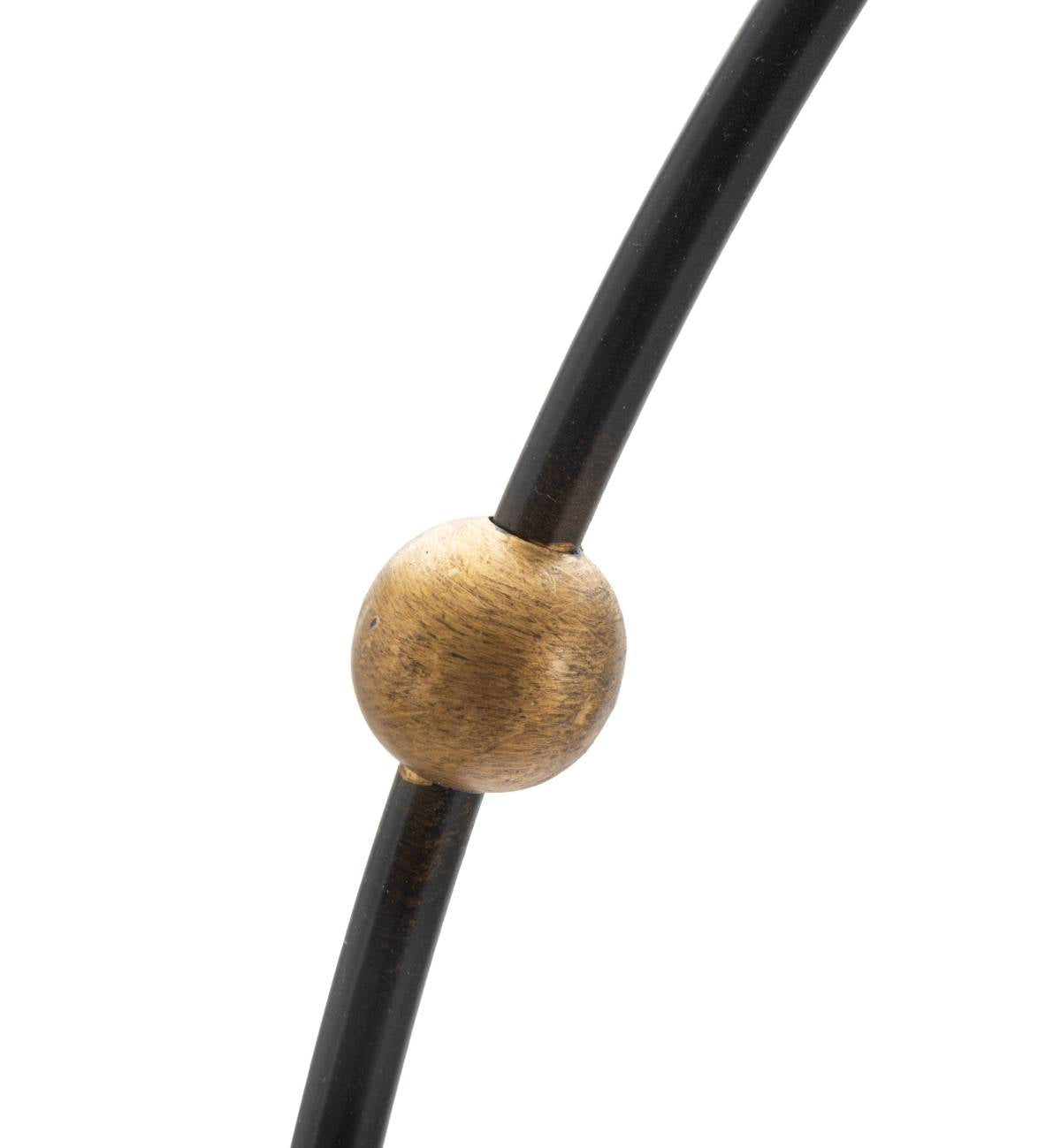 Orologio da Parete Pearl Nero e Oro in Metallo Ø61 cm Design Moderno