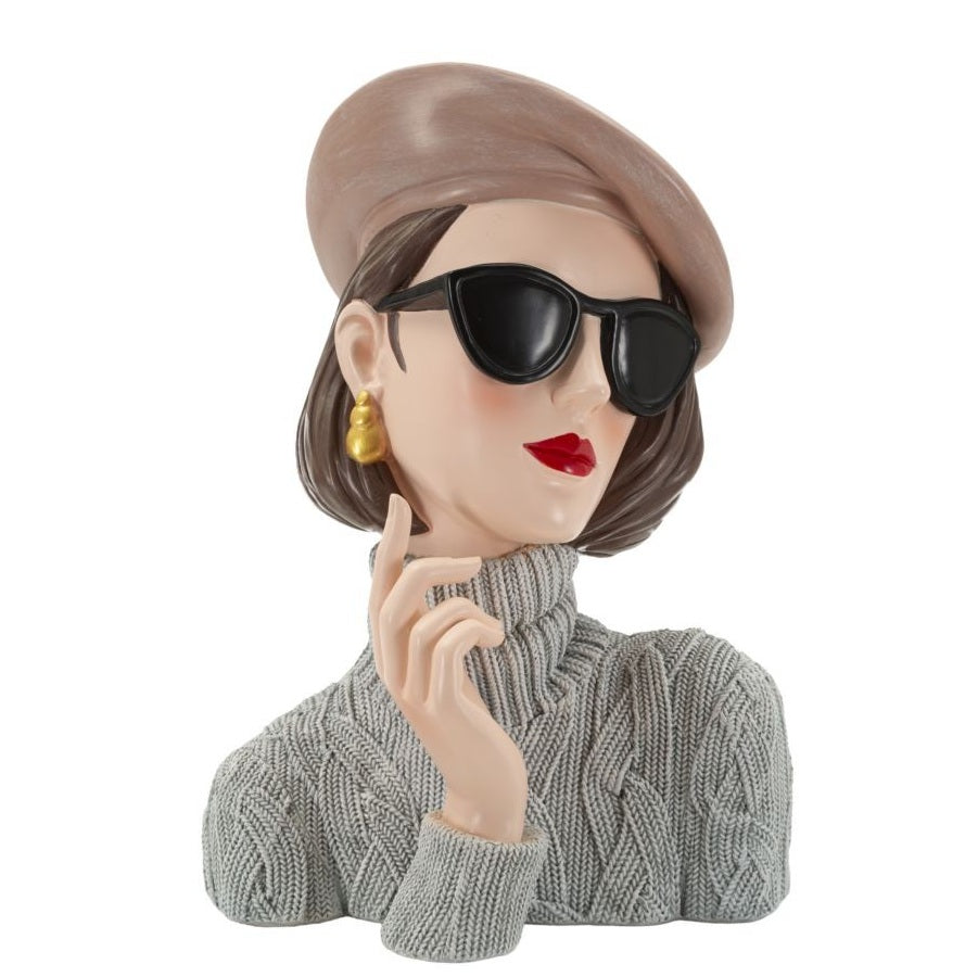 Scultura Decorativa Donna Paris B 18,5x14x26 cm in Poliresina