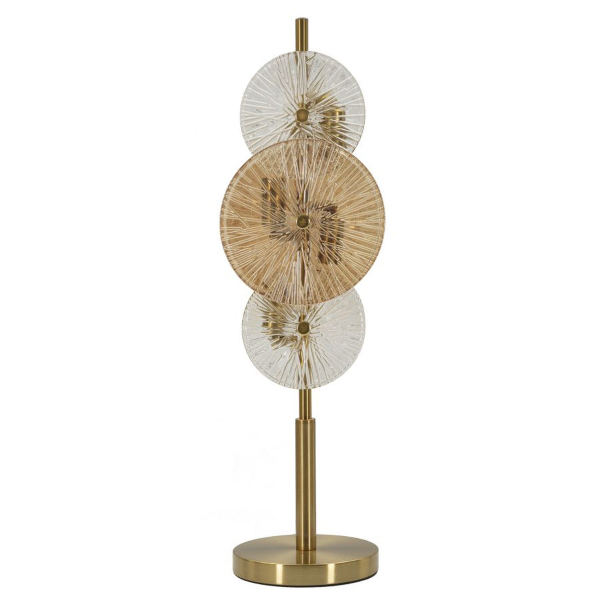 Lampada da Tavolo Osaka Oro in Metallo e Vetro 20 x 18 x H66 cm