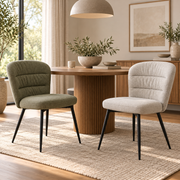 Set 2 Sedie Losanna 58x60,5x85 cm in Tessuto – Grigio e Verde
