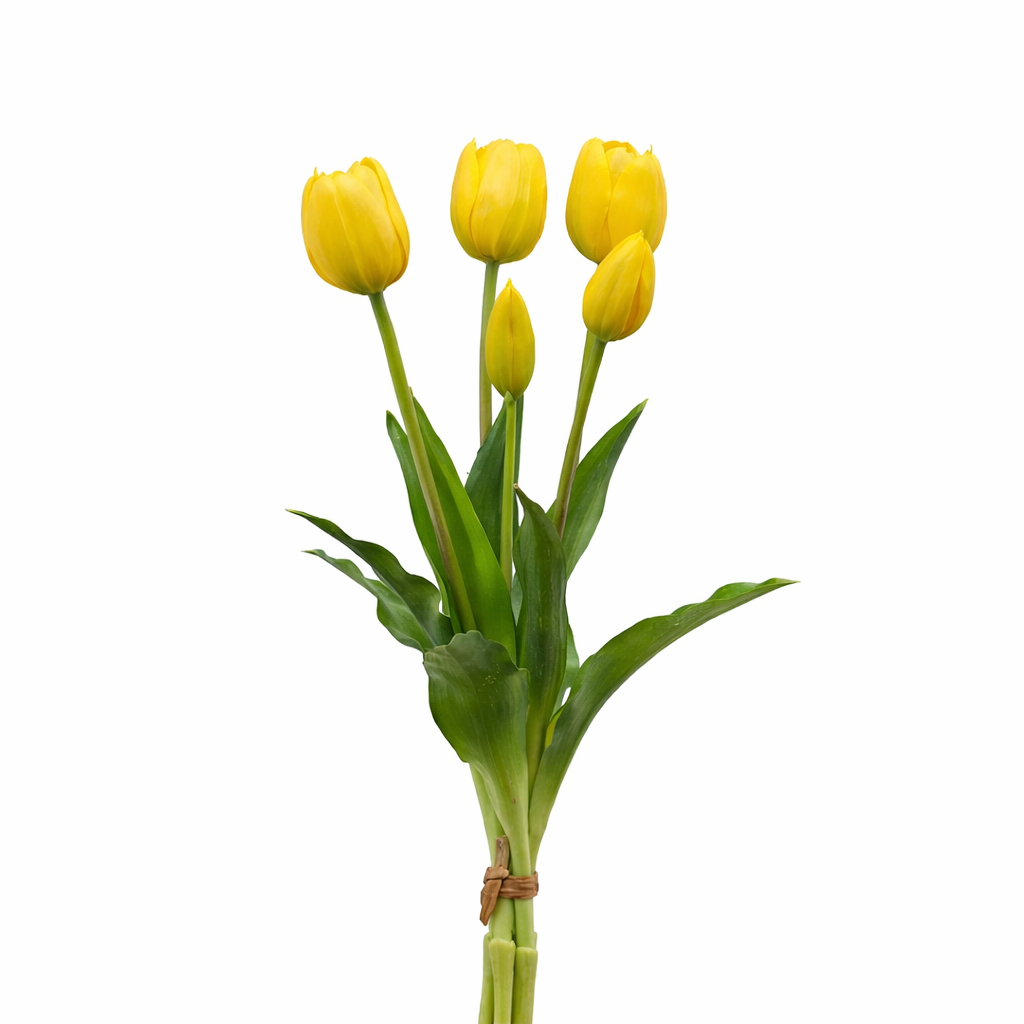 Mazzo di Tulipani Artificiali Realistici Olis 5 Tulipani  H 40cm