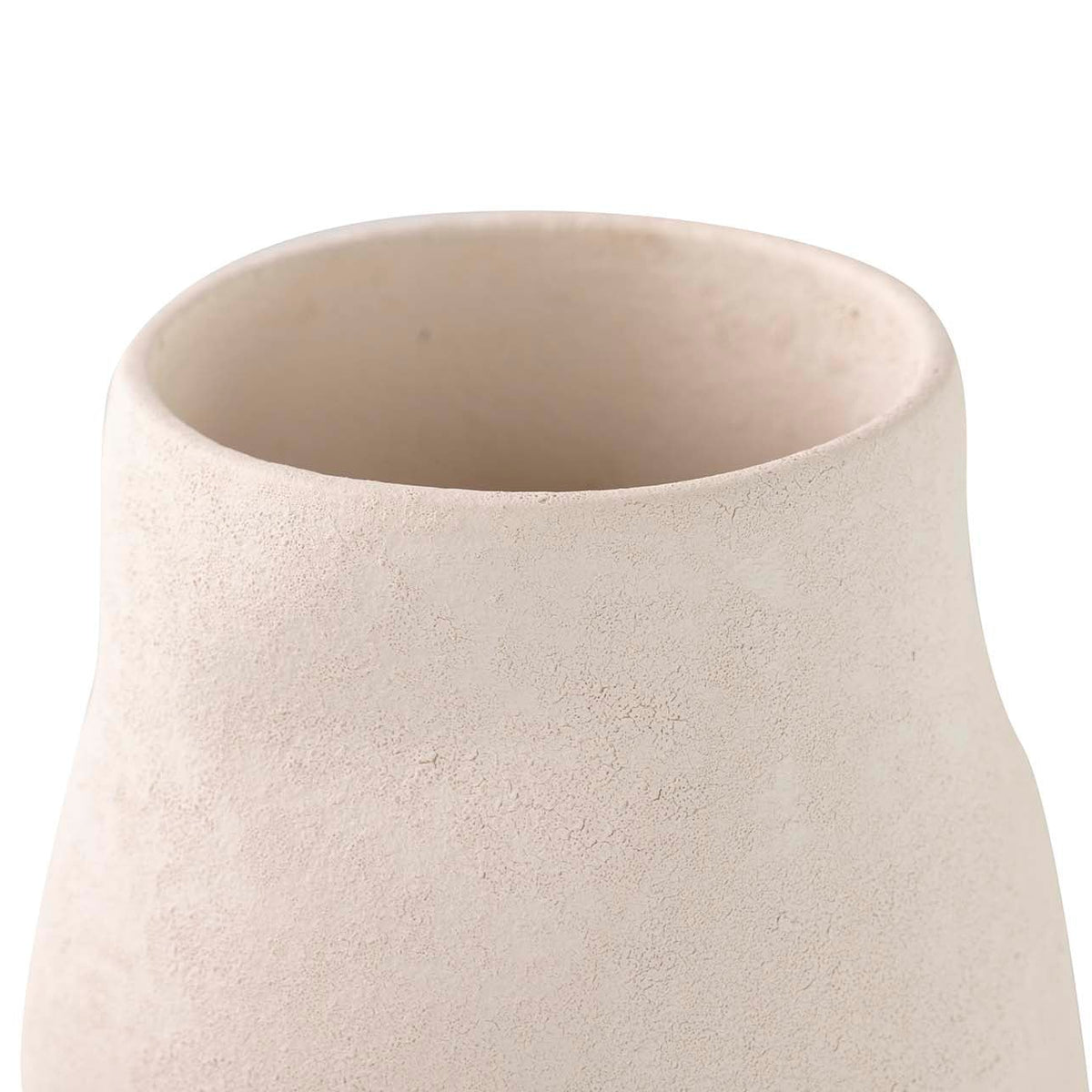 Vaso Decorativo Bianco Opaco In Ceramica