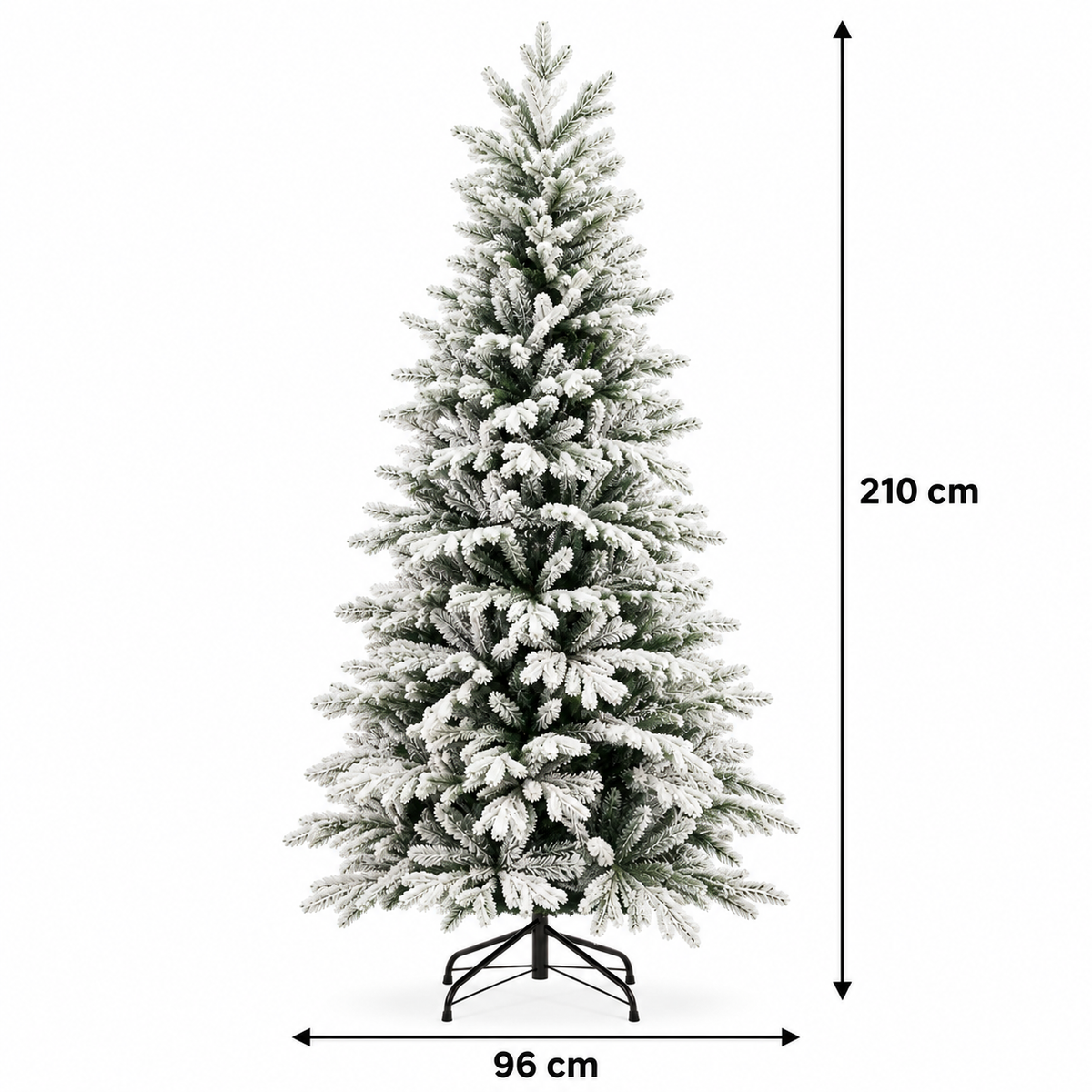 Albero di Natale Innevato Alnus in PVC e PE 180 e 210 cm