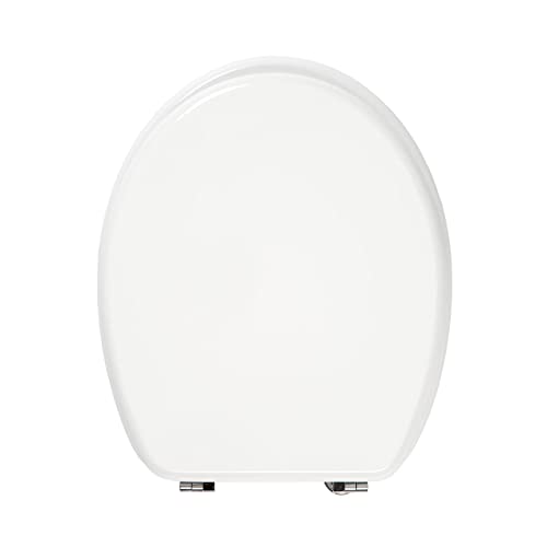 Copriwater Universale in Legno Bianco Sedile WC Resistente