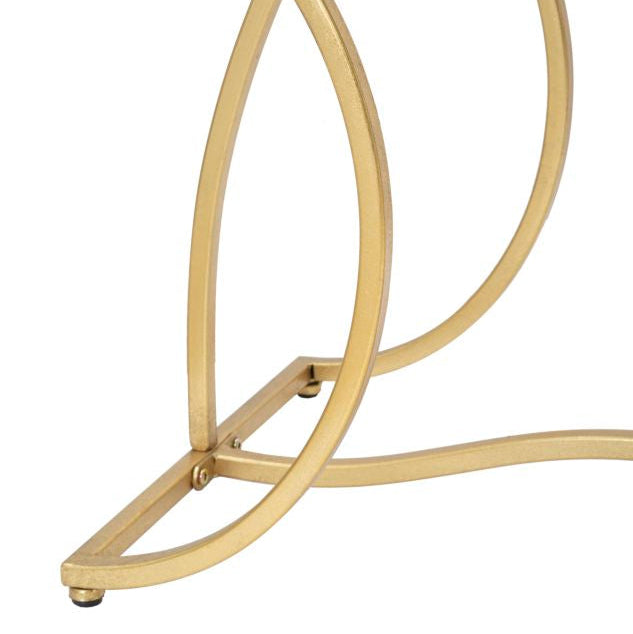 Console Sunshine Oro e Nero Mauro Ferretti 130x40x75 cm Metallo e Vetro Temprato