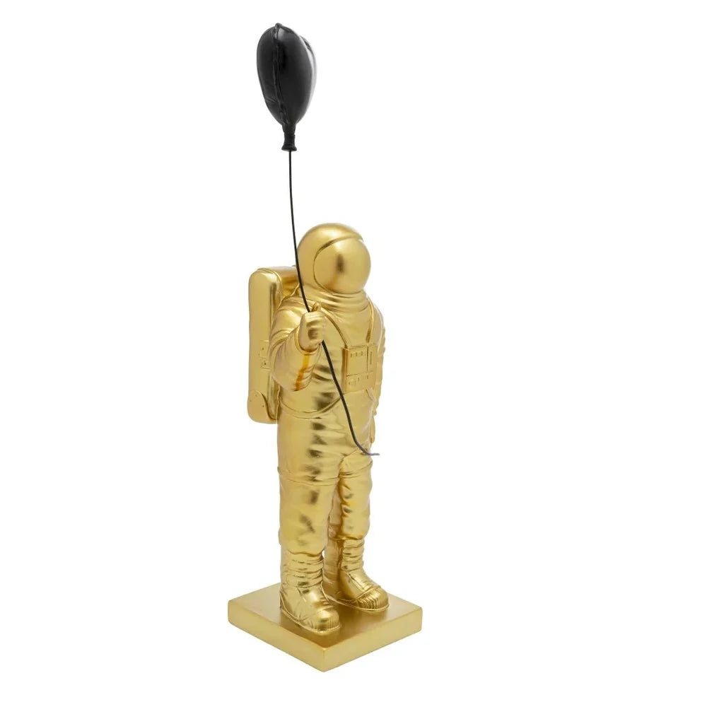 Set Decorativo Astronauta Balloon Oro con Libro Il Mondo Secondo Karl
