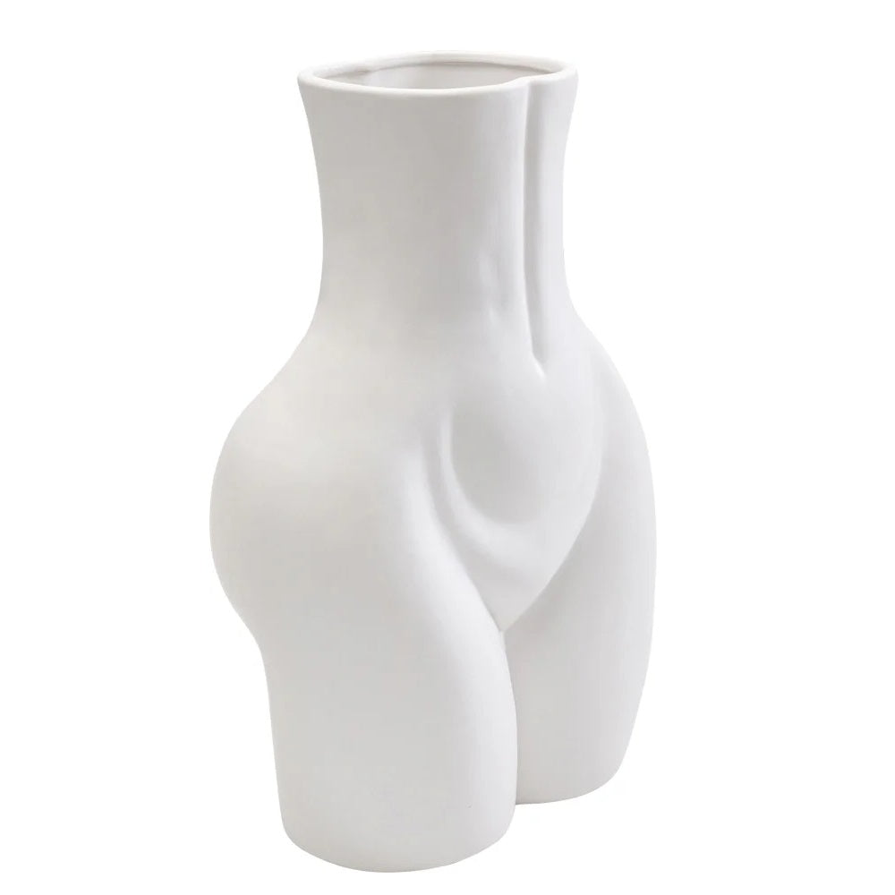 Vaso Donna Bianco 40 cm Decorativo Femminile di Design