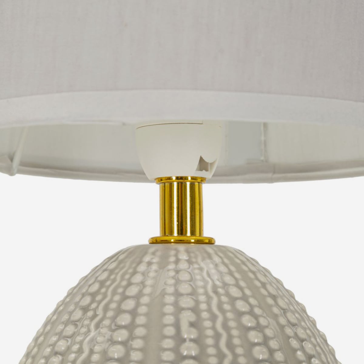 Lampada da Comodino Flavi Grigia Ø15x30,5 cm in Ceramica