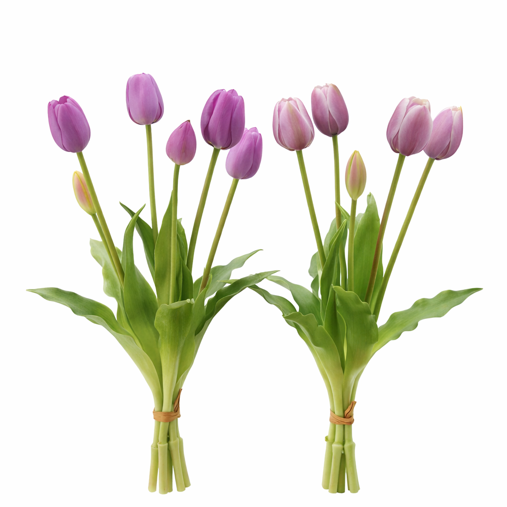 Mazzo di Tulipani Artificiali Realistici Olis 5 Tulipani  H 40cm