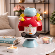 Vaso Decorativo Volto Puppet Girl 36cm Pop Multicolore