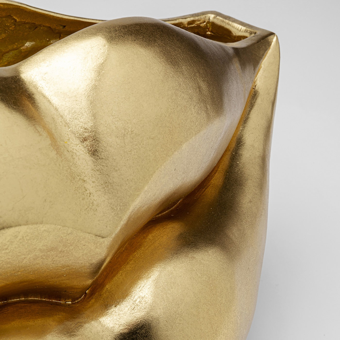 Vaso Decorativo Labbra Oro 30x56x27 cm in Poliresina