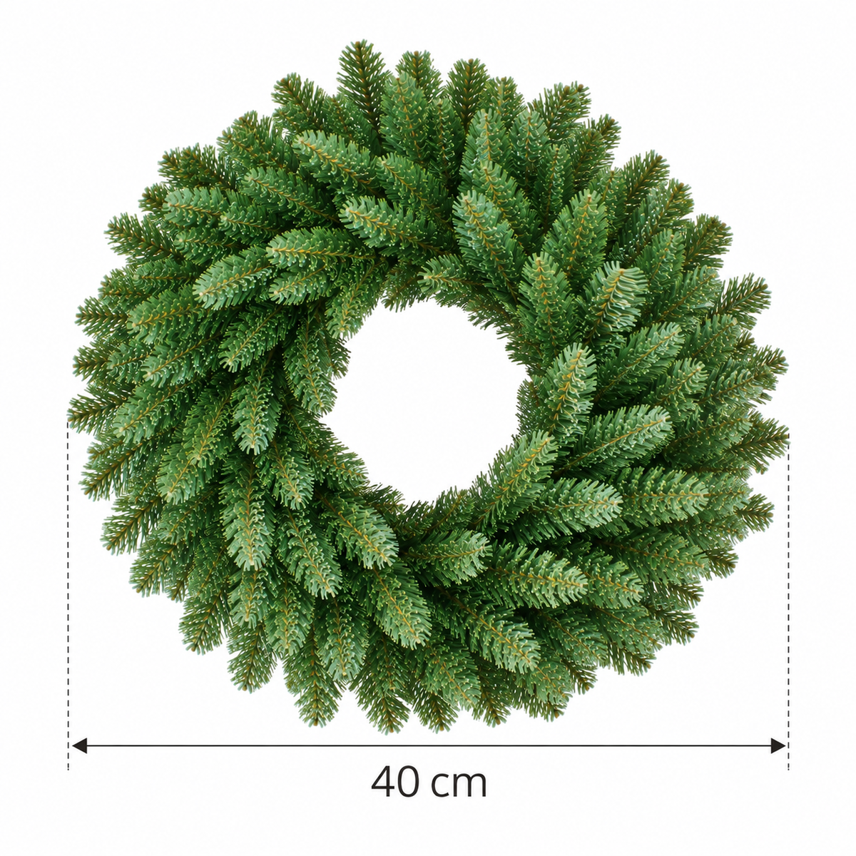 Corona Ghirlanda Natalizia Verde in PVC Decorazione Ø30, Ø40 e Ø60 cm