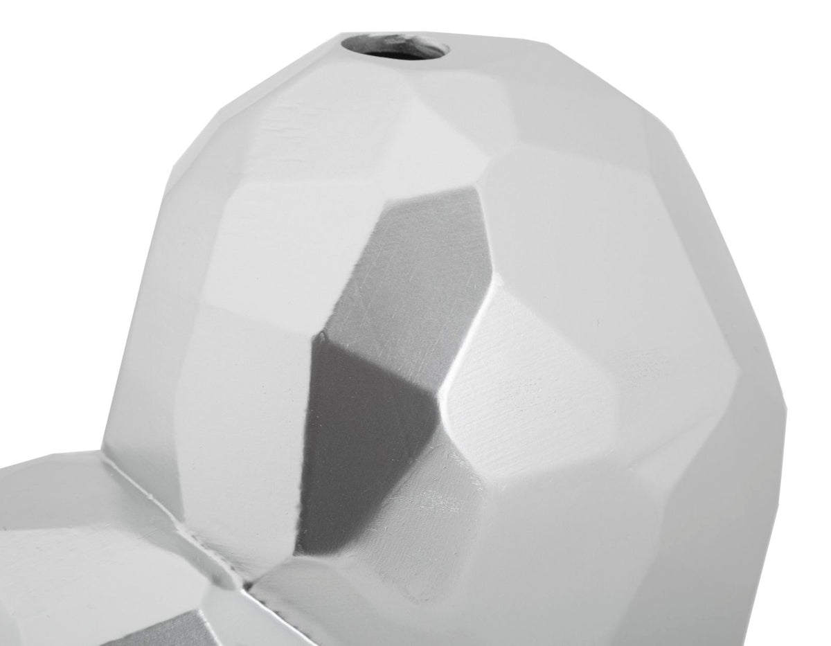 Vaso Decorativo Cuore Argento in Resina 19 x 9 x H18 cm