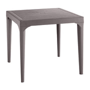 TAVOLO RESINA MALMO 80X80XH74CM TORTORA