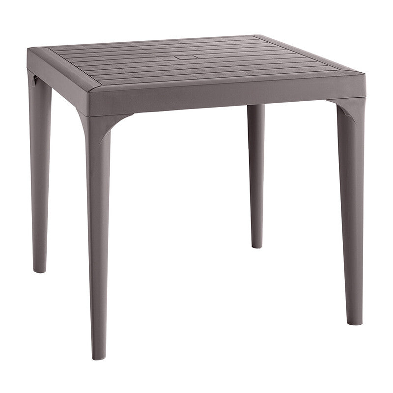 TAVOLO RESINA MALMO 80X80XH74CM TORTORA