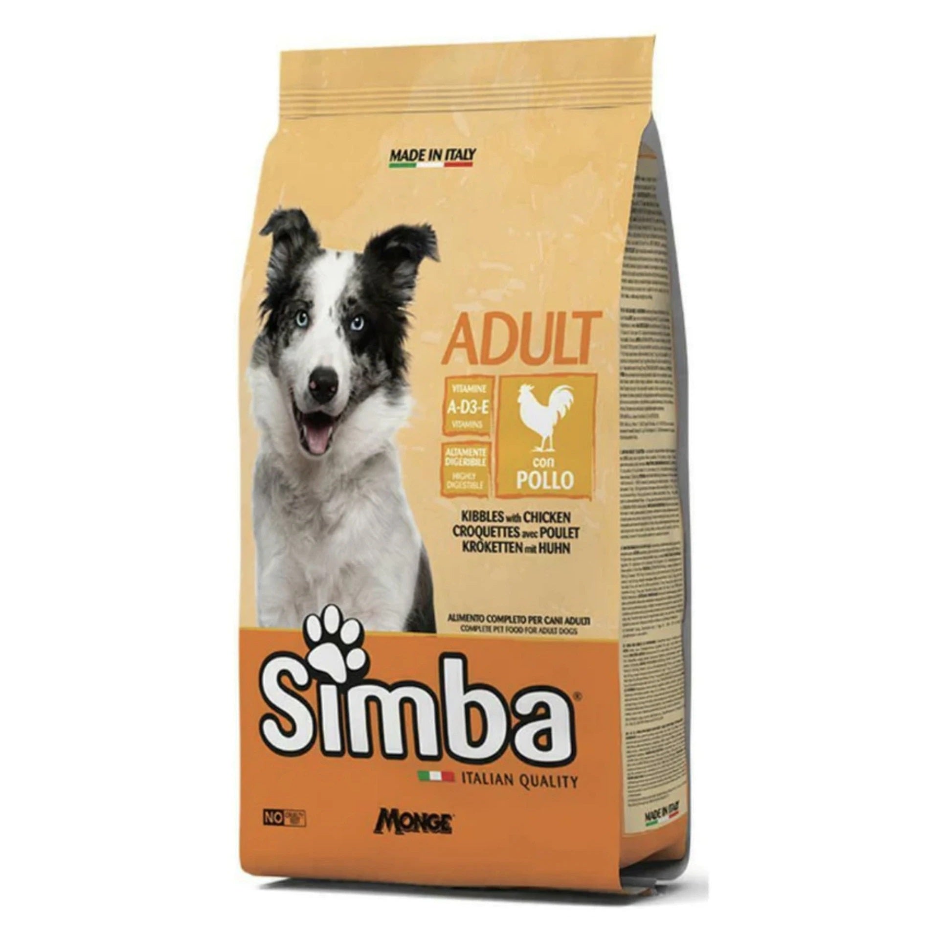 CROCCHETTA CANE MONGE SIMBA 20 KG ADULT POLLO