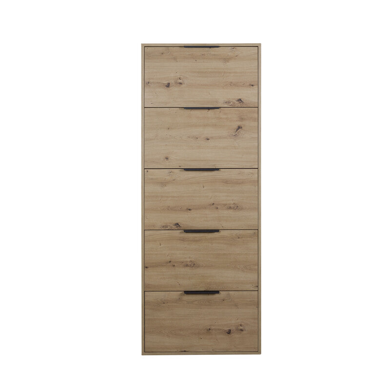 SCARPIERA 5 RIBALTE SLIM CM. 65X15X174 H ROVERE A.
