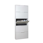 SCARPIERA 5 RIBALTE SLIM CM. 65X15X174 H BIANCO