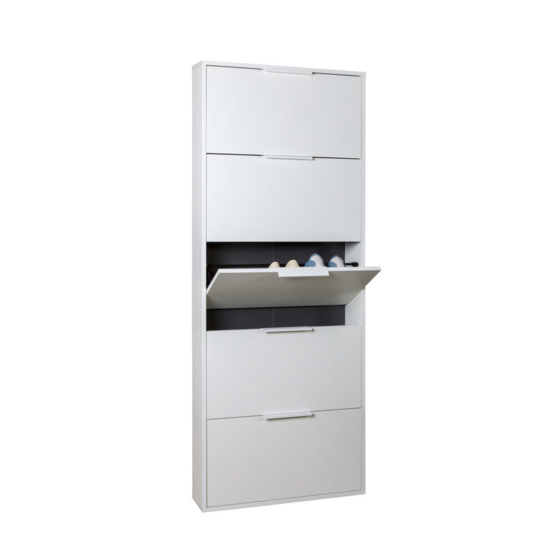SCARPIERA 5 RIBALTE SLIM CM. 65X15X174 H BIANCO