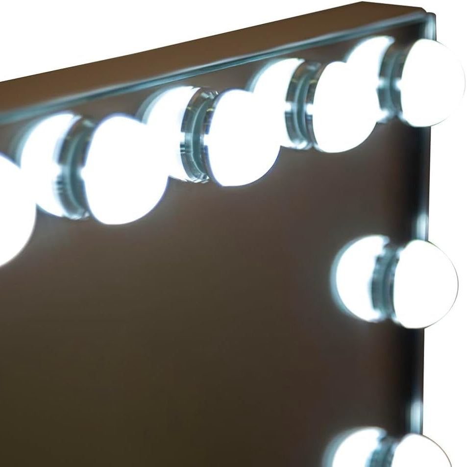 Specchio Trucco da Tavolo Hollywood Mauro Ferretti con Luci LED 55 x 43 cm
