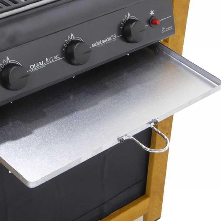 Barbecue a Gas Dual Adelaide 3 Woody 14 kW con Struttura in Legno FSC
