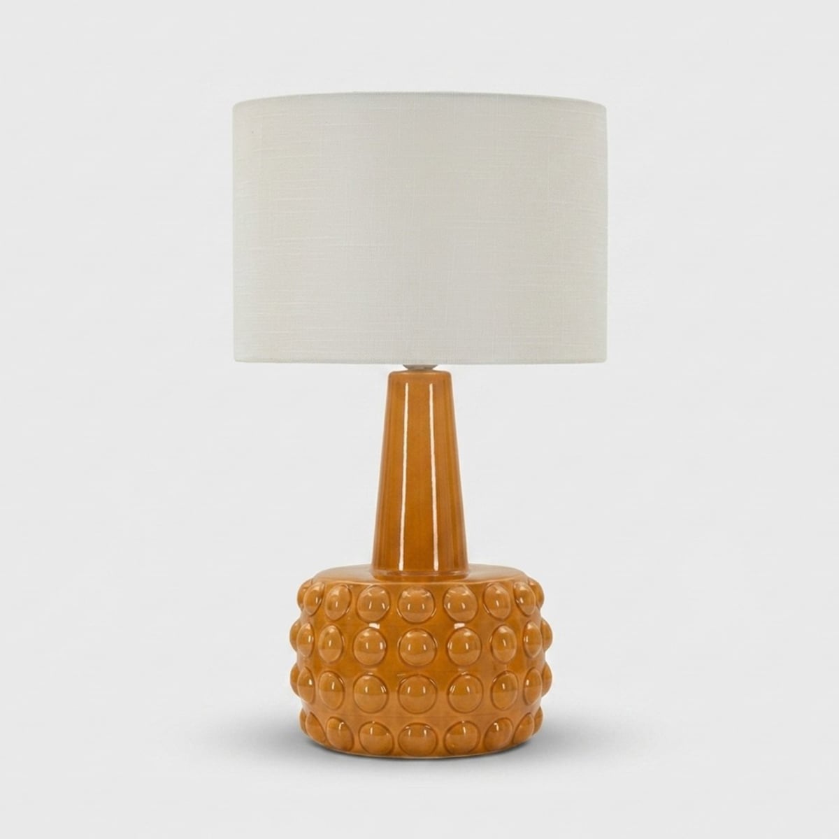 Lampada da Tavolo Gress in Ceramica con Paralume in Tessuto – 3 Colori
