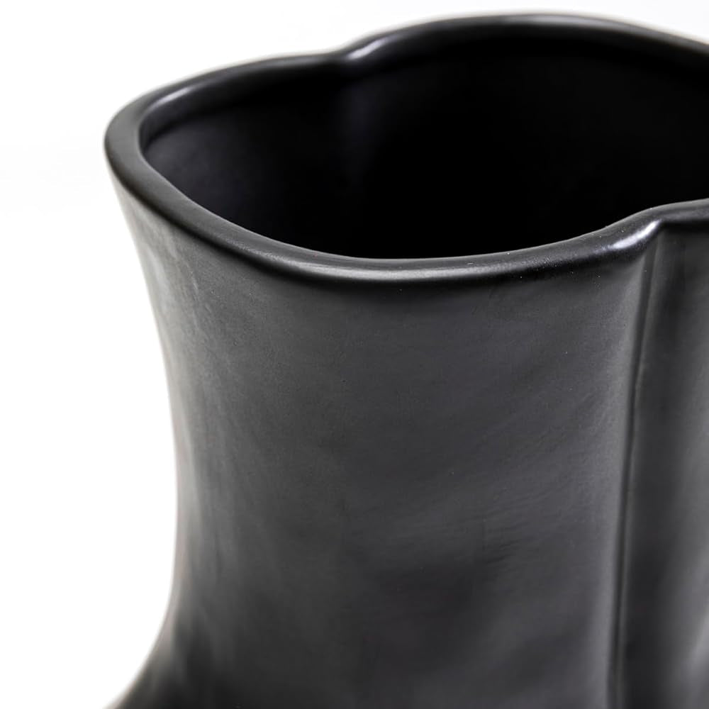 Vaso Donna Nero 40 cm Decorativo Femminile di Design