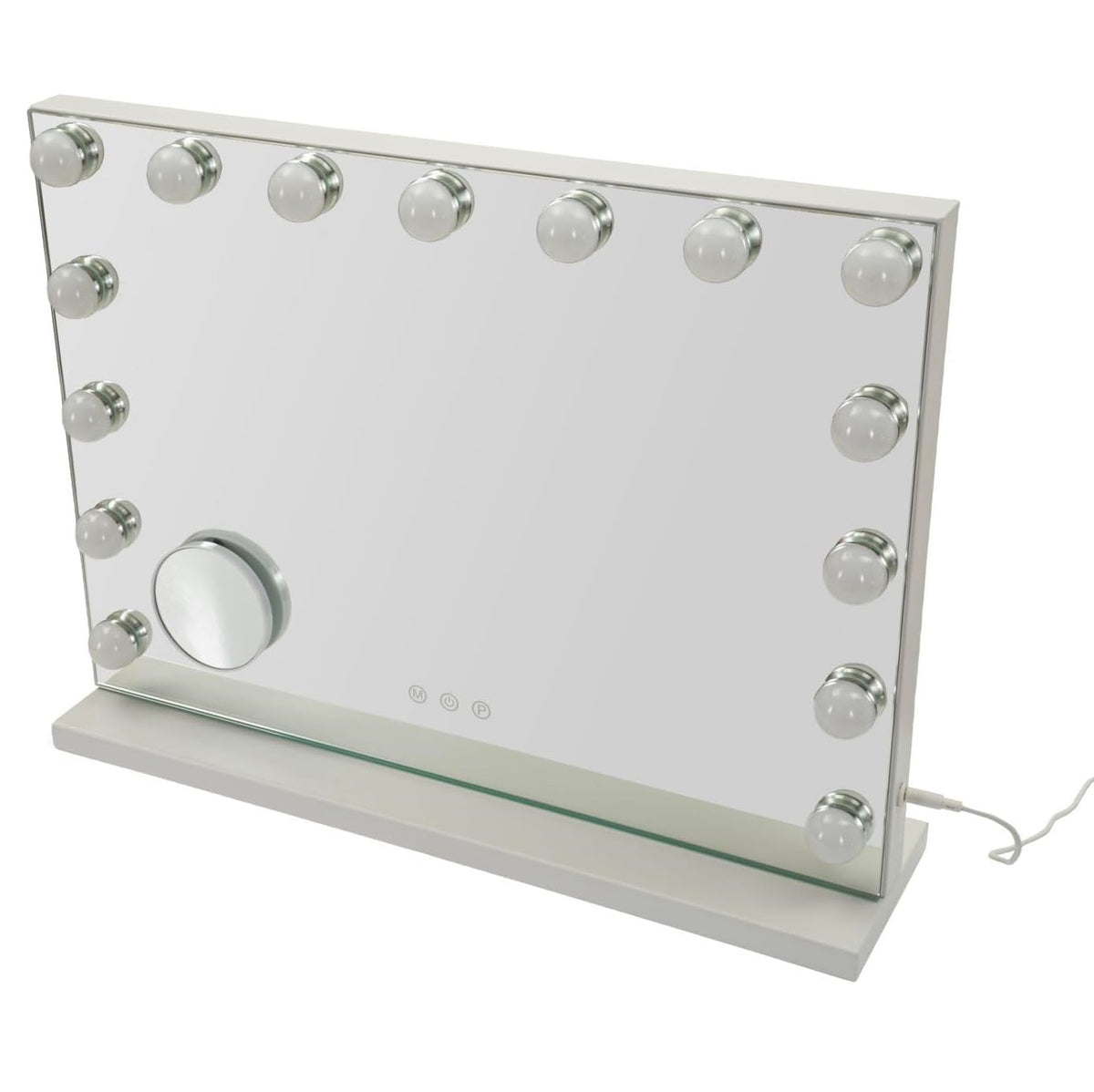 Specchio Trucco da Tavolo Hollywood Mauro Ferretti con Luci LED 55 x 43 cm