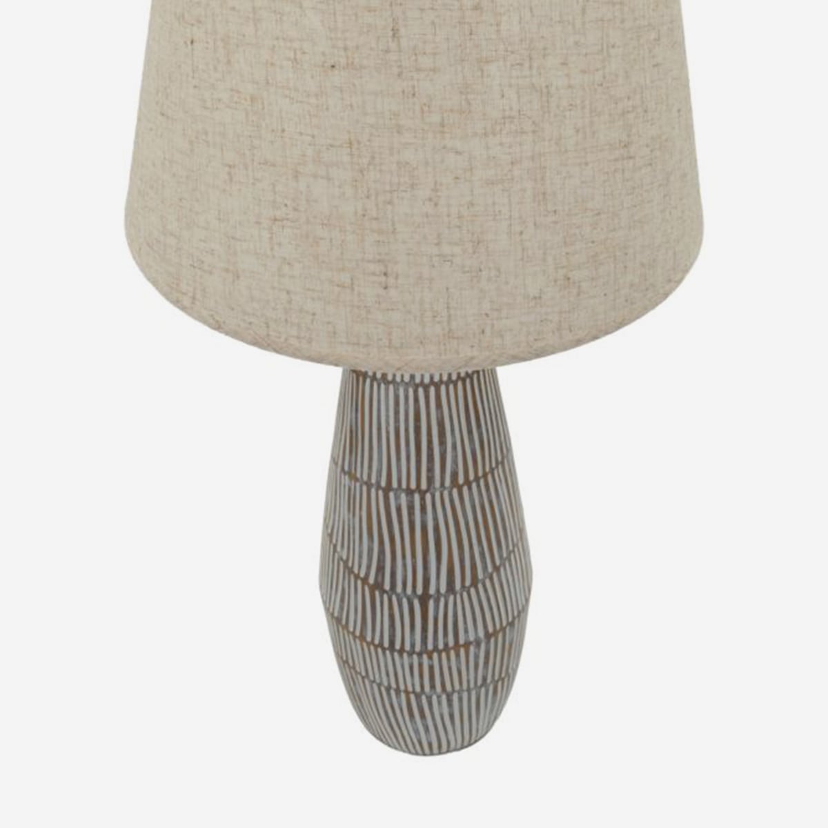 Lampada da Tavolo Hanoi Ø35x69,5 cm in Poliresina con Paralume in Tessuto