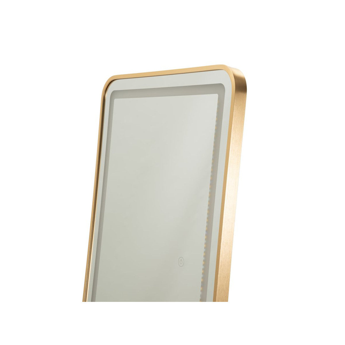 Specchio da Terra LED Simple Rettangolare Oro in Alluminio 50 x H160 cm