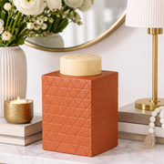 Barattolo in Ceramica Arancione Mate 16x16x26 cm